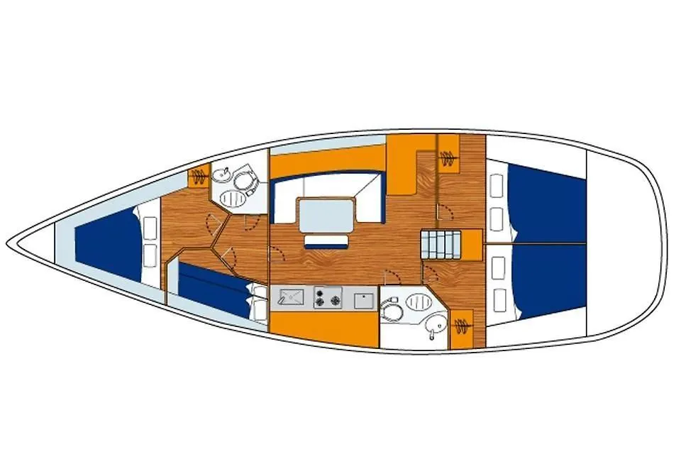 Velero Beneteau Cyclades 43.4 Hotel Palma de Mallorca Botel